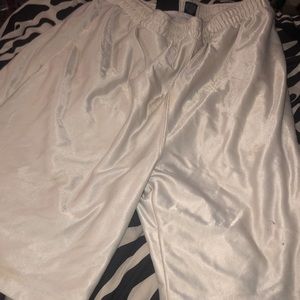 white basketball shorts
